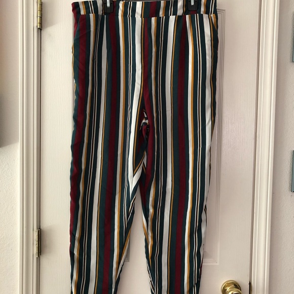 color striped pants